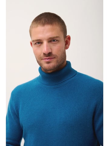 Just Cashmere Kasjmieren coltrui "Sacha" blauw