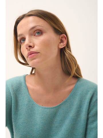 Just Cashmere Kaszmirowy sweter "Fiona" w kolorze turkusowym