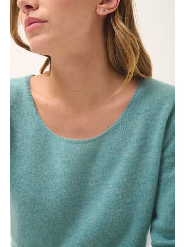 Just Cashmere Kasjmieren trui "Fiona" turquoise