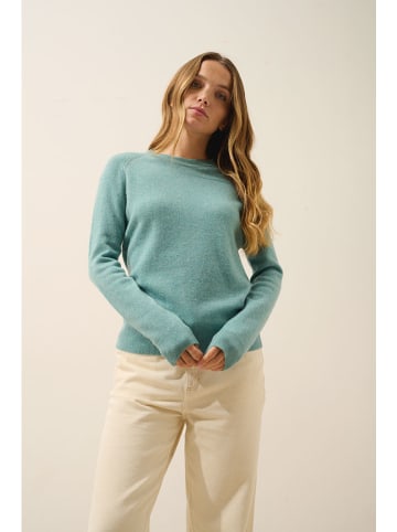 Just Cashmere Kaschmir-Pullover "Norena" in Grün