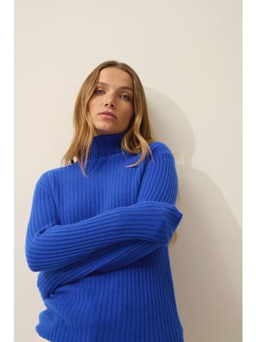 Just Cashmere Kasjmieren coltrui "Miraya" blauw