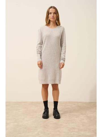 Just Cashmere Kaszmirowa sukienka "Aureline" w kolorze szarobrązowym