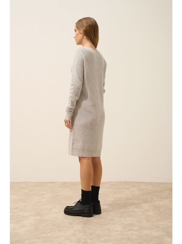 Just Cashmere Kaszmirowa sukienka "Aureline" w kolorze szarobrązowym