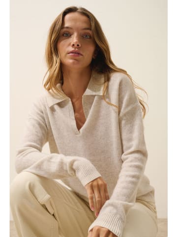 Just Cashmere Kaschmir-Pullover "Éoliane" in Creme