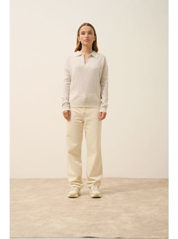 Just Cashmere Kaszmirowy sweter "Éoliane" w kolorze kremowym