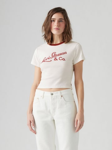 Levi's Koszulka w kolorze kremowo-czerwonym