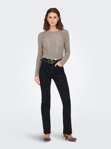 ONLY Sweter w kolorze szarobrązowym