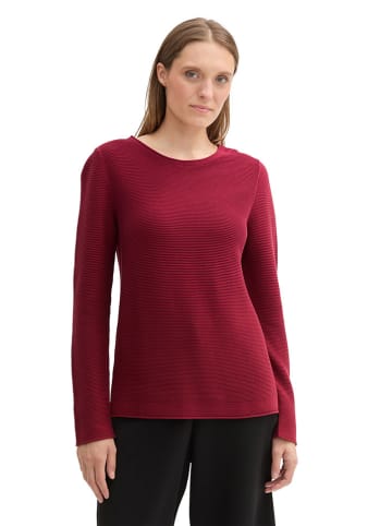 Tom Tailor Pullover in Dunkelrot