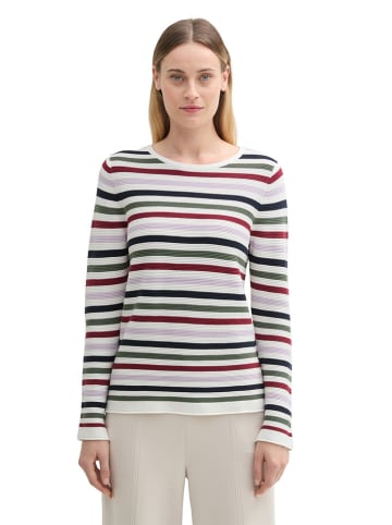 Tom Tailor Pullover in Creme/ Bunt