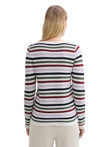 Tom Tailor Pullover in Creme/ Bunt