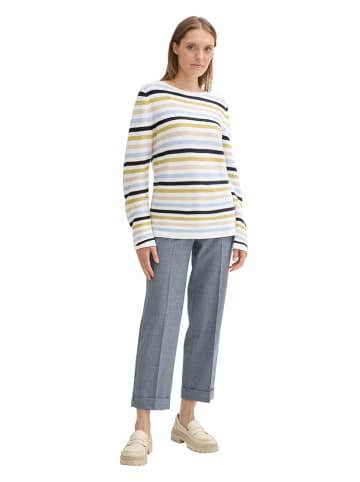 Tom Tailor Pullover in Creme/ Bunt