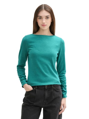 TOM TAILOR Denim Longsleeve in Türkis