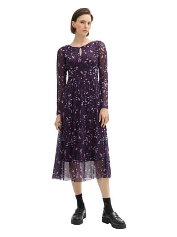 Tom Tailor Kleid in Lila/ Dunkelblau
