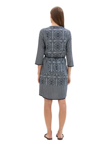 Tom Tailor Jurk donkerblauw/wit