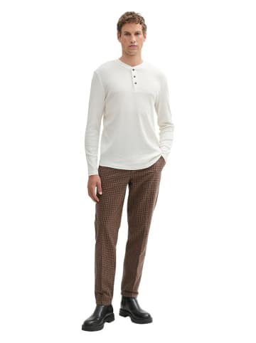 TOM TAILOR Denim Spodnie chino w kolorze jasnobrązowo-czarnym