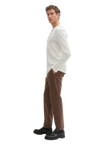 TOM TAILOR Denim Spodnie chino w kolorze jasnobrązowo-czarnym