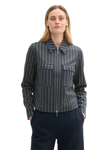 Tom Tailor Übergangsjacke in Dunkelblau/ Grün
