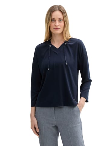 Tom Tailor Bluse in Dunkelblau