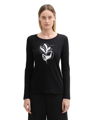 Tom Tailor Longsleeve in Schwarz