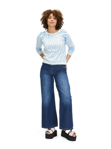 CARTOON Pullover in Hellblau/ Weiß