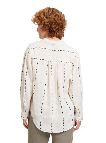 CARTOON Leinen-Bluse in Creme/ Schwarz