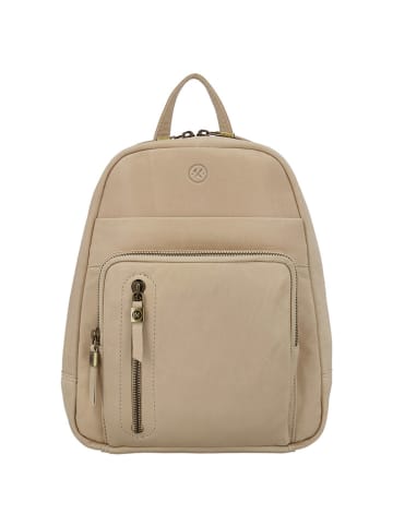 HIDE & STITCHES Leder-Rucksack "Daydreamer" in Beige - (B)23,5 x (H)25,5 x (T)8,5 cm