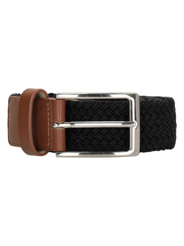 HIDE & STITCHES Riem "Santa Fe" zwart/lichtbruin