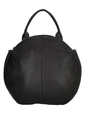 HIDE & STITCHES Leren handtas "Cote d Azur" zwart - (B)36 x (H)32 x (D)8 cm