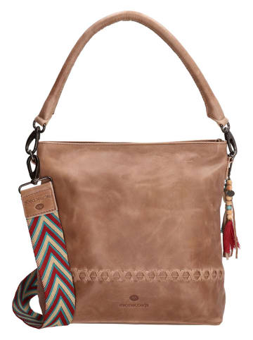 micmacbags Leder-Schultertasche in Hellbraun - (B)31 x (H)30 x (T)12 cm