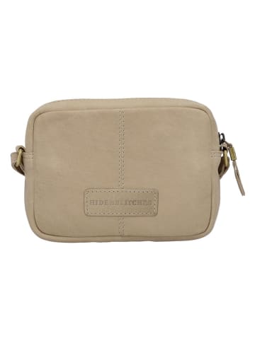 HIDE & STITCHES Leren schoudertas beige - (B)20 x (H)17 x (D)5 cm