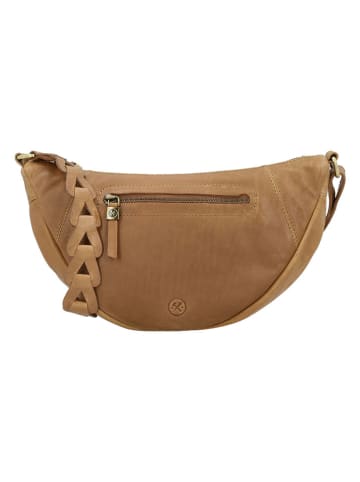 HIDE & STITCHES Leder-Brustbeutel in Hellbraun - (B)31 x (H)17 x (T)9 cm