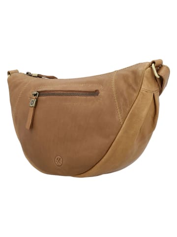 HIDE & STITCHES Leder-Brustbeutel in Hellbraun - (B)31 x (H)17 x (T)9 cm