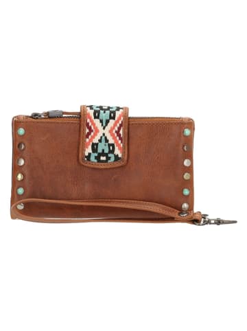 micmacbags Leren portemonnee lichtbruin - (B)17 x (H)10 x (D)3 cm