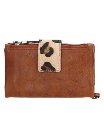 micmacbags Leder-Geldbörse in Hellbraun - (B)17 x (H)10 x (T)2 cm