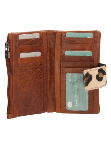 micmacbags Leder-Geldbörse in Hellbraun - (B)17 x (H)10 x (T)2 cm
