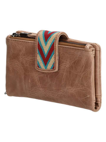 micmacbags Leder-Geldbörse in Hellbraun - (B)17 x (H)10 x (T)3 cm