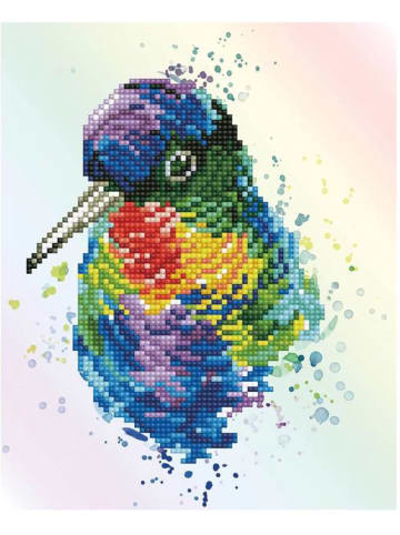 DIAMOND DOTZ Kreativset "Diamond Painting Regenbogen Vogel" - ab 14 Jahren