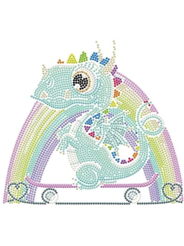 DOTZIES® Kreativset "Diamond Painting Drache auf Skateboard" - ab 6 Jahren