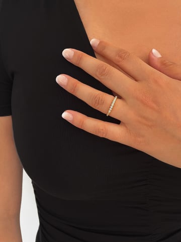 Les Petites Précieuses Vergulde ring met edelstenen