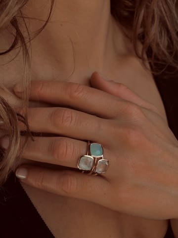 Les Petites Précieuses Rosévergulde ring met edelsteen