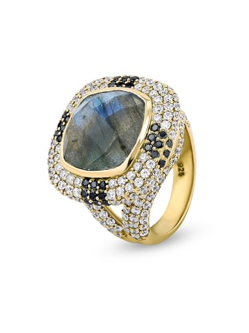 Les Petites Précieuses Vergold. Ring mit Edelsteinen