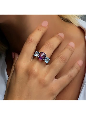 Les Petites Précieuses Silber-Ring mit Edelsteinen