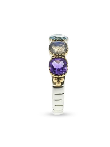 Les Petites Précieuses Silber-Ring mit Edelsteinen