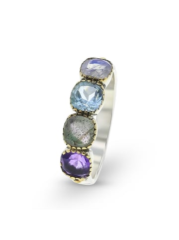 Les Petites Précieuses Silber-Ring mit Edelsteinen