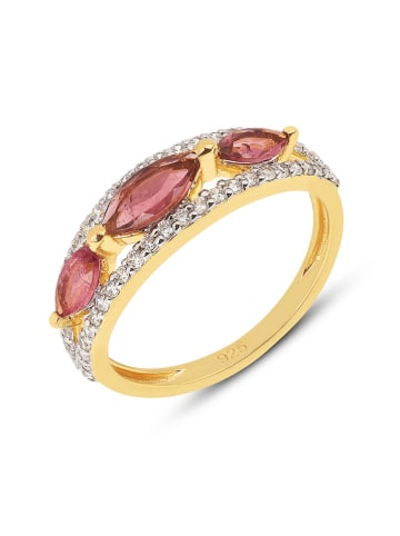 Les Petites Précieuses Vergold. Ring mit Edelsteinen