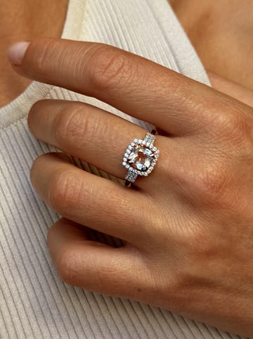 Les Petites Précieuses Rosévergulde ring met edelstenen