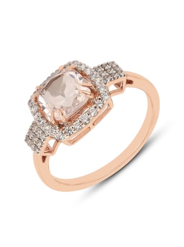 Les Petites Précieuses Rosévergold. Ring mit Edelsteinen
