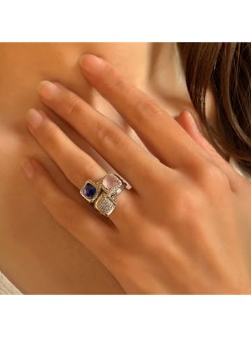 Les Petites Précieuses Zilveren ring met edelstenen