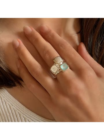 Les Petites Précieuses Zilveren ring met edelstenen