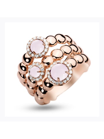 Les Petites Précieuses Rosévergold. Ring mit Edelsteinen